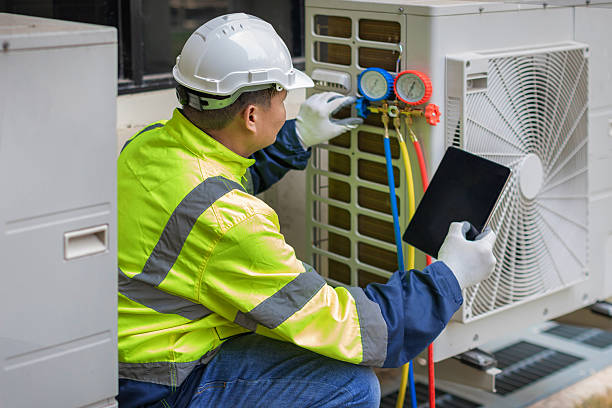 Professional Hvac technician working in Melrose, MA